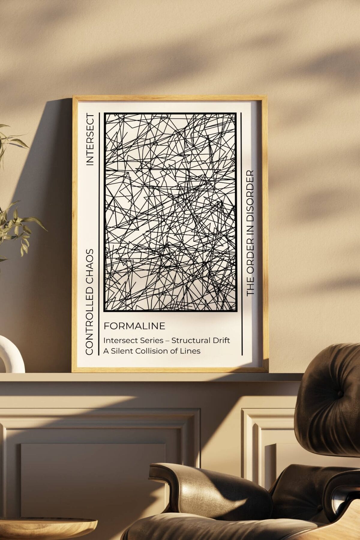 Çizgi sanat tablosu Formaline - Soyut line art eseri Mubéra