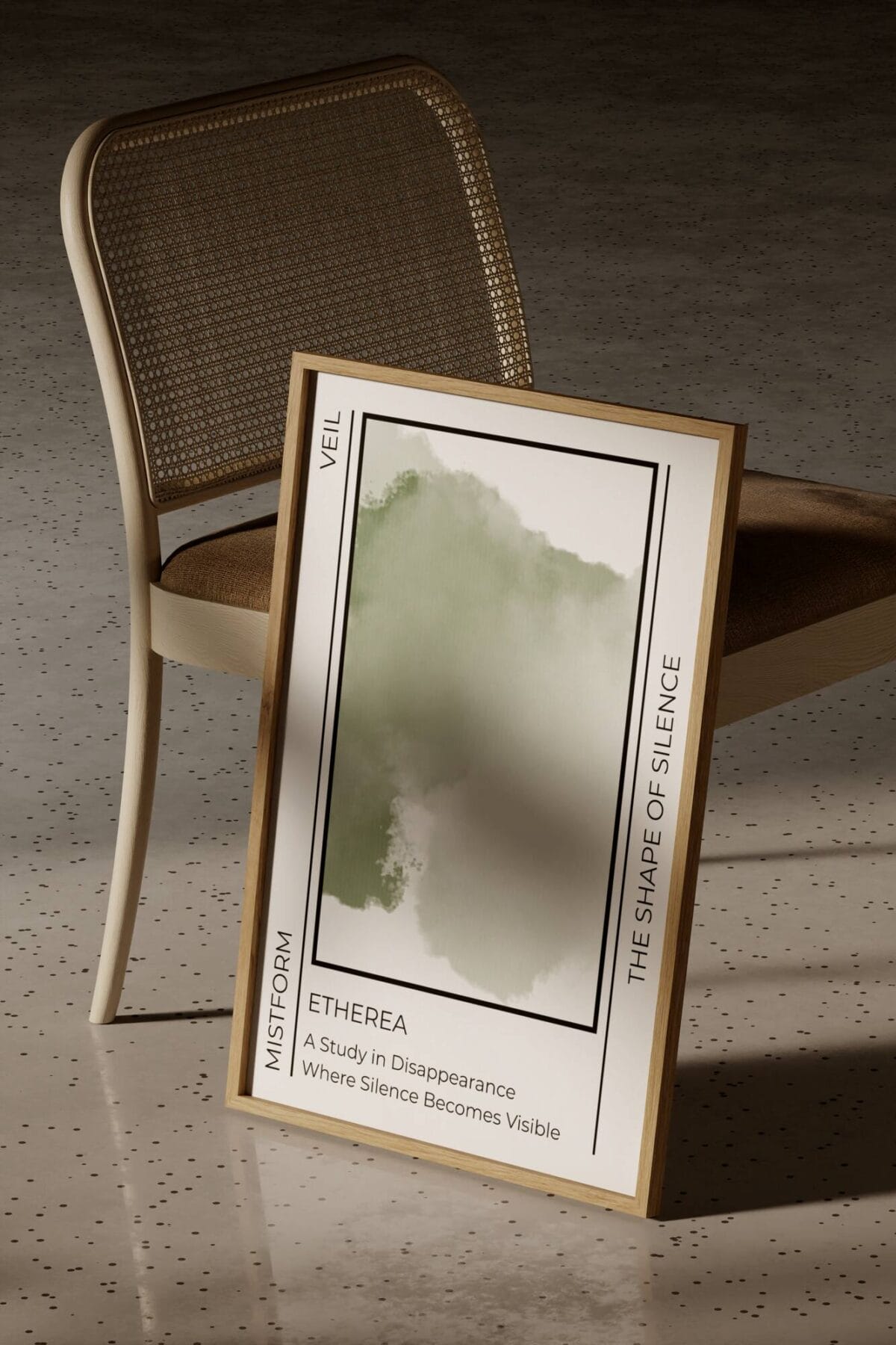 Minimalist tablo Etherea - Sessizlik formu soyut sanat eseri Mubéra