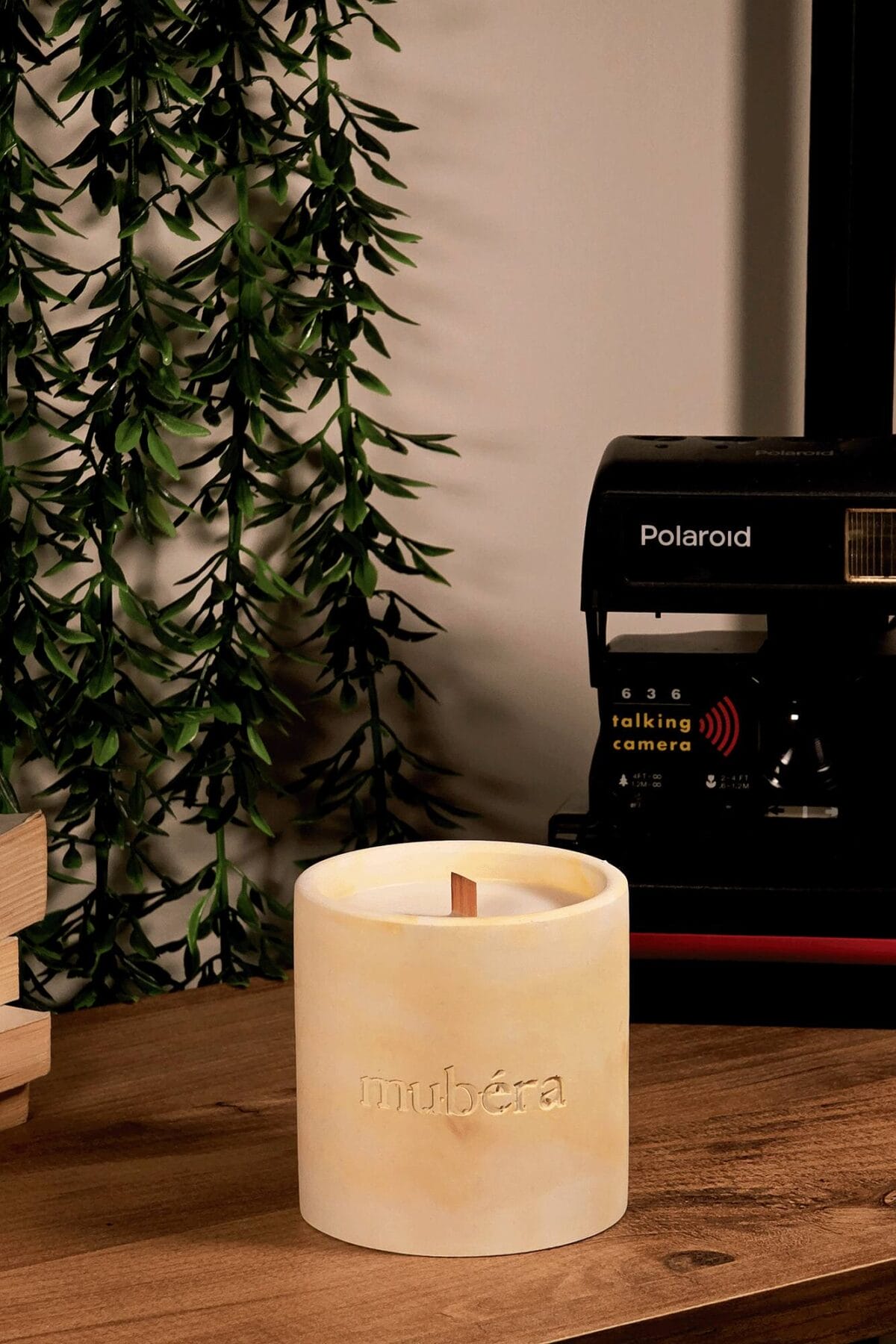 Mubéra Citrus Garden - Sarı Taş Saksı Mum (Büyük Boy) - Mubéra El Yapımı Soya Wax Mum